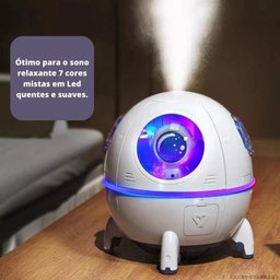 Umidificador Cápsula Espacial Boneco Nave Astronauta Luz - 9