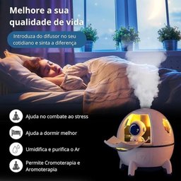 Umidificador Cápsula Espacial Boneco Nave Astronauta Luz - 6