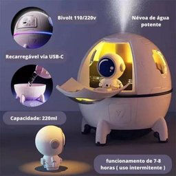 Umidificador Cápsula Espacial Boneco Nave Astronauta Luz - 8