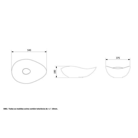 Kit 3 Cubas de Apoio Oval 54x37,5cm Ruy Ohtake Roca Marrom