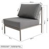 Conjunto Jardim 1 Chaise Direita 1 Chaise Esquerda 1 Módulo 70cm Refúgio CabeCasa MadeiraOriginals - 4