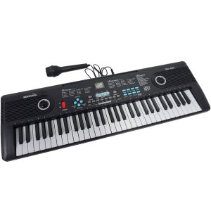 Teclado Piano Infantil Musical 61 Teclas com Microfone e Sons Percussão Rock Star Importway Bw137