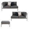Conjunto Jardim 1 Chaise Direita 1 Chaise Esquerda 1 Puff Refúgio CabeCasa MadeiraOriginals - 7