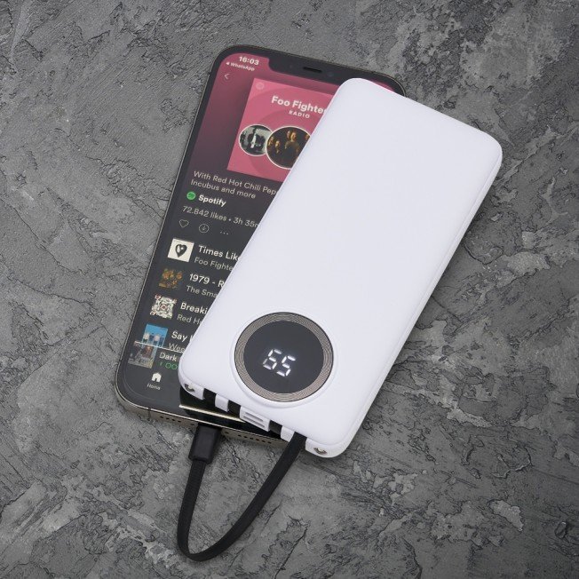 Power Bank 10.000mah com Lanterna e Multissaídas- Brava - 2