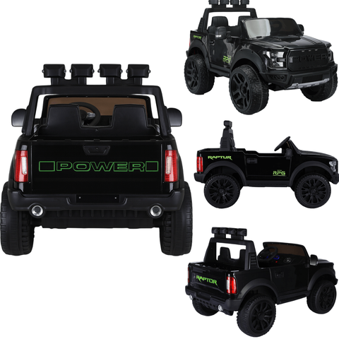 Carro Elétrico Infantil Biemme Pick-up Ram Preta 12v Controle