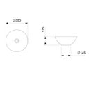 Ver imagem 1 de Kit 3 Cubas de Apoio Redonda sem Mesa 350 Design D1 Celite