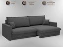 Ver imagem 3 de Sofá Tango 2,40m sem Caixa, Retrátil e Reclinável Linho Soft Grafite - Netsofas