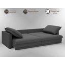 Ver imagem 4 de Sofá Tango 2,40m sem Caixa, Retrátil e Reclinável Linho Soft Grafite - Netsofas