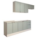 Ver imagem 3 de Cozinha Competa Omaha 8 Portas 3 Gavetas 100% Mdf Branco/fendi - Panorama Móveis