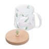 Caneca de Vidro Lyor com Pires de Bambu Suculenta 330ml 5708 - 3