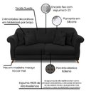 Ver imagem 3 de Sofá 2 Lugares Pé de Madeira Julieta 180 Cm Suede S04 - D'Rossi