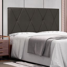 Painel de Cama 90cm Ancona Suede Cinza - Lucadi Home - 2