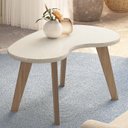 Ver imagem 1 de Mesa de Centro Orgânica 90cm para Sala Cassia Off White A09 - Mpozenato