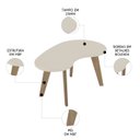 Ver imagem 3 de Mesa de Centro Orgânica 90cm para Sala Cassia Off White A09 - Mpozenato