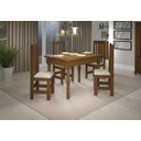 Ver imagem 1 de Conjunto Valencia Mesa de Madeira 1,20 com 4 Cadeiras - Imbuia Lojas Pam 800.1