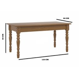 Conjunto Valencia Mesa de Madeira 1,20 com 4 Cadeiras - Imbuia Lojas Pam 800.1 - 4
