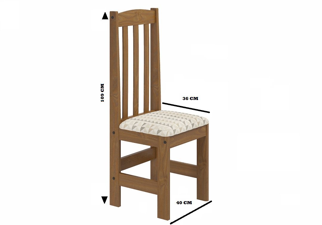Conjunto Valencia Mesa de Madeira 1,20 com 4 Cadeiras - Imbuia Lojas Pam 800.1 - 6