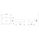 Ver imagem 3 de Kit 3 Cubas de Apoio Retangular sem Mesa 510x360 Platinum P7 Incepa Cinza/Stone
