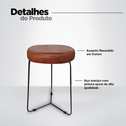 Banqueta Baixa para Cozinha Bar Balcão Bistro Mesa Itália:whisk - 2