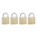 Ver imagem 1 de Kit 4 Cadeados Latão Polido 40mm Bemfixa – Alta Resistência para Uso Geral