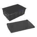 Ver imagem 1 de Caixa Plástica Organizadora 39,5 L Com Tampa Preta