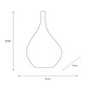 Ver imagem 2 de Decoração de Sala Vaso de Cerâmica Cristal Grande Cinza Carbon Joelma Decorações