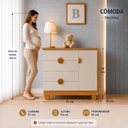 Ver imagem 4 de Cômoda Sapateira para Quarto de Bebê 100% MDF com Porta Apolo