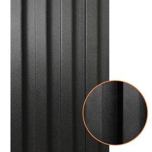 Kit 10 Painel Ripado Prime Madeira Pvc Preto Fosco 2,9mx16cm