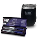 Ver imagem 1 de Facas Ichef Special Cut Azul e Copo Térmico com Tampa Ichef Smart Cup 350ml | Copo Preto