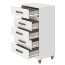 Ver imagem 3 de Cômoda Malta 5 Gavetas Branco - Fellicci