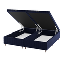 Ver imagem 1 de Base Box Bau Queen Size Ravena (43x158x198cm) Turkey Azul - Casa Giulia