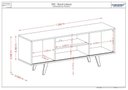 Ver imagem 2 de Rack Bancada para Tv até 55 Polegadas Lisboa Cinamomo/off White