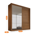 Ver imagem 2 de Guarda Roupa Mali 2 Portas de Correr 100% MDF com 01 Espelho - Móveis Europa