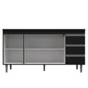 Ver imagem 3 de Balcão de Cozinha Andréia com Tampo 160 Cm Preto Fosco - Ajl