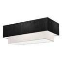 Ver imagem 4 de Plafon Duplo Retangular Vivare Md-3072 Cúpula em Tecido Bivolt Preto-branco 127/220v