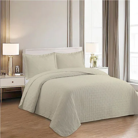 Kit Cobre Leito Colcha Anarruga Nuvem 3 Peças Casal 220x240cm Fendi Sonhare