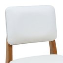 Ver imagem 5 de Kit 2 Banquetas Baixa Cadeira Paris Assento Estofado Base Madeira Maciça Encosto Fixo Amêndoa