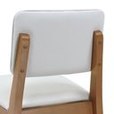 Ver mais imagens de Kit 2 Banquetas Baixa Cadeira Paris Assento Estofado Base Madeira Maciça Encosto Fixo Amêndoa
