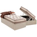 Ver imagem 1 de Cama Box Baú Solteiro: Colchão Molas Herval Maxspring Istambul + Base CRC Suede Clean(88x188)