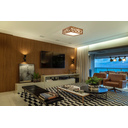 Ver imagem 2 de Luminária Decorativa Madeira Plafon Copacabana Quad 40cm:Amendola Rústica