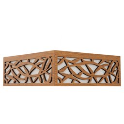 Luminária Decorativa Madeira Plafon Copacabana Quad 40cm:Amendola Rústica - 7