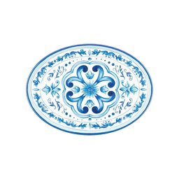 Bandeja Oval Grande "blues" em Melamina -50x36xh3cm - Guzzini - 1