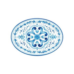 Bandeja Oval Grande "blues" em Melamina -50x36xh3cm - Guzzini