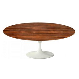 Mesa Saarinen Oval Centro Pau Ferro 135x90cm - Base Branca mgsaarinen - 1