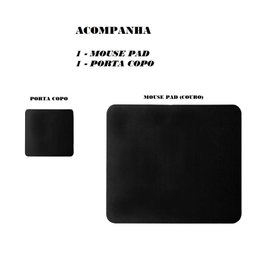 Mousepad Mesa 70x30 Tapete Impermeavel + Porta Copo - 1