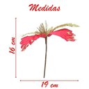 Ver imagem 2 de Kit 4 Flor de Natal Vermelha Artificial com Brilho 19cm