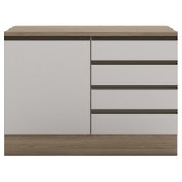 Balcao 4 Gavetas Com Telescopicas 120CM 12592 Oak Off White PLN - 9