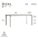 Ver imagem 3 de Mesa para Sala de Jantar Tampo com Vidro/MDF 200cm Base Metal Champanhe Mayra