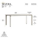 Ver imagem 3 de Mesa para Sala de Jantar Tampo sem Vidro/MDF 200cm Base Metal Champanhe Mayra