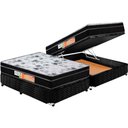 Ver imagem 1 de Cama Box Baú Casal: Colchão Anatômico Polar D28 / EP Orthoface + Base CRC Suede Black(138x188)
